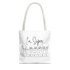 I&#39;m Super Blessed | White Tote Bag (AOP)