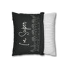 Square Pillowcase ASL | &quot;I&#39;m Super Blessed&quot;  Black