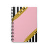 Pink Journal with Black &amp; White Stripes - Chic Notebook for Elegant Note-Taking - ToniKay Creations