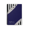 Reflection Journal - Blue Cover with Black &amp; White Stripes | Premium Paper for Self-Reflection - ToniKay Creations