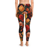 Sunflower &amp; Roses Stretchy Leggings - Vibrant AOP Floral Fitness Wear | Comfortable &amp; Stylish - ToniKay Creations