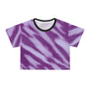 Chic Purple Crop Tee | Stylish All-Over Print (AOP) Top - ToniKay Creations