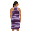 Elegant Purple Women&#39;s Racetrack Dress (AOP) - Flattering Silhouette, High-Quality Fabric, Chic Design