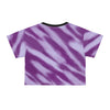 Chic Purple Crop Tee | Stylish All-Over Print (AOP) Top - ToniKay Creations