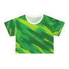 Chic Green Crop Tee | Stylish All-Over Print (AOP) Top - ToniKay Creations