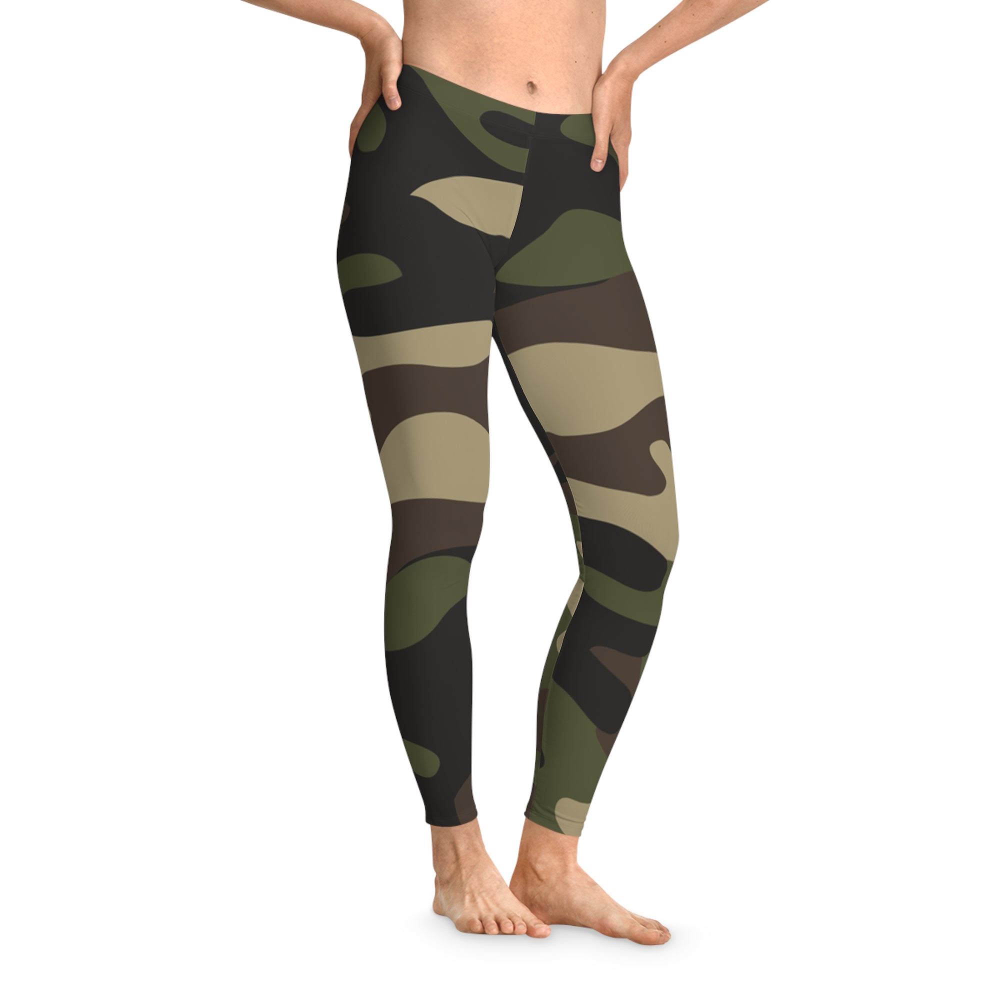 Army Camouflage AOP Leggings | Rugged & Stylish Camo Print Activewear