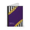 Reflection Journal - Purple Cover with Black &amp; White Stripes | Premium Paper for Self-Reflection - ToniKay Creations