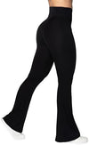 Sunzel Flare Leggings - High-Waisted Crossover Yoga Pants | Tummy Control &amp; Wide Leg, 34&#39;&#39; Inseam