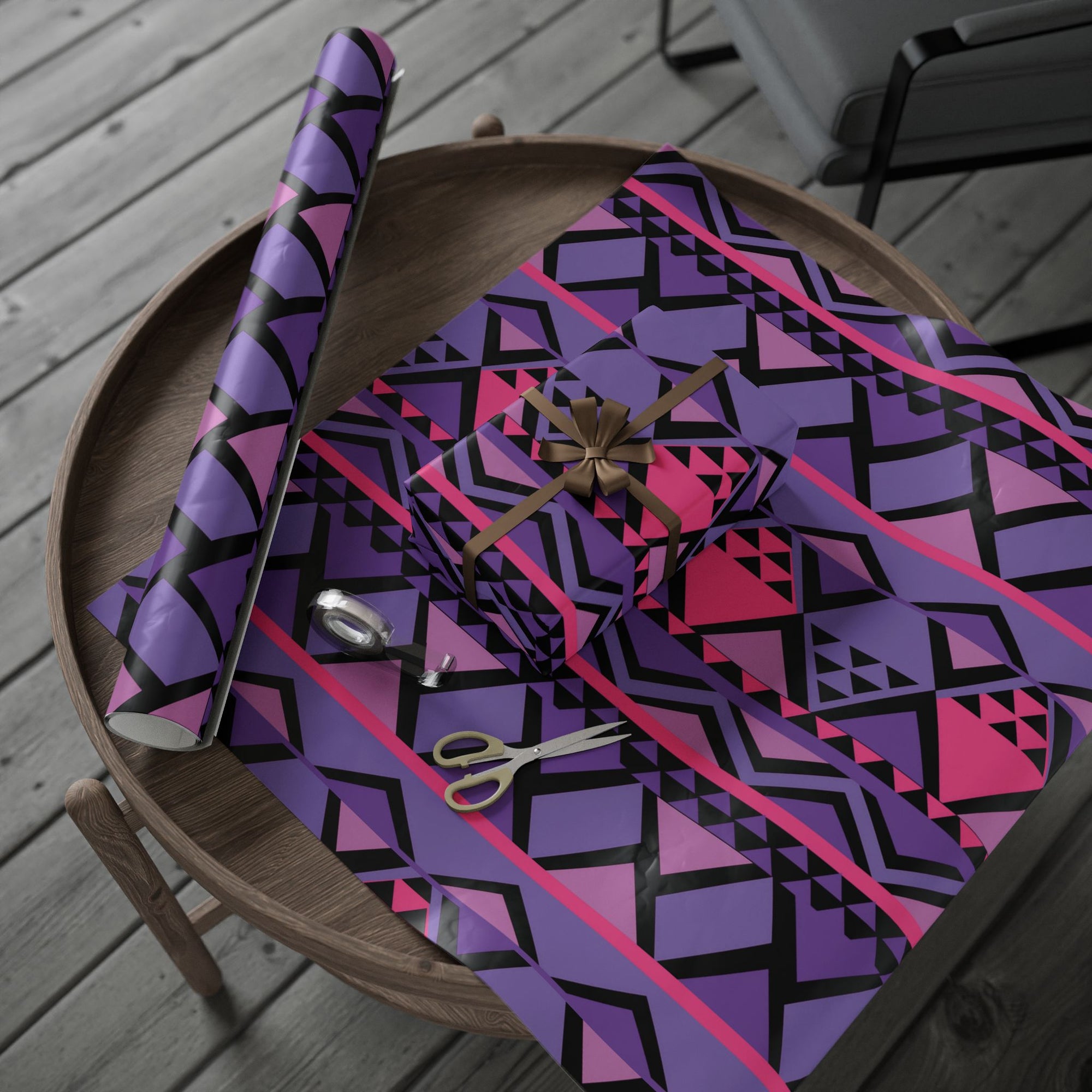 African Prints Gift Wrap - Pink & Purple | Vibrant & Culturally Inspired Wrapping Paper