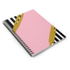 Pink Journal with Black &amp; White Stripes - Chic Notebook for Elegant Note-Taking - ToniKay Creations