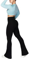 Sunzel Flare Leggings - High-Waisted Crossover Yoga Pants | Tummy Control &amp; Wide Leg, 34&#39;&#39; Inseam