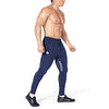 BROKIG Mens Gym Jogger Pants,Casual Slim Workout Sweatpants with Zipper Pockets Bodybuilding Athletic Pants(Navy,S)