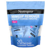 Neutrogena Makeup Remover Wipes, Individually Wrapped Daily Face Wipes for Waterproof Makeup, Travel &amp; On-the-Go Singles, 20 Count