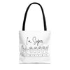 I&#39;m Super Blessed | White Tote Bag (AOP)