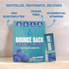 Bounce Back Daily Hydration - Electrolyte Powder Packets - No Sugar- 5 Calories, Organic, All in One Vitamin Stick Blue Raspberry 16 Pack