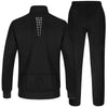 TBMPOY Men&#39;s Tracksuits Sweatsuits for Men Set Track Suits 2 Piece Casual Athletic Jogging Warm Up Full Zip Sweat Suits Black/Grey XL