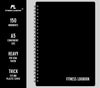 Fitness Logbook (Black) - A5 Undated Workout Journal For Men &amp; Women - Plastic Cover &amp; Thick Paper - Planner Log Book To Track Weight Loss, Muscle Gain, Gym Exercise, Bodybuilding Progress