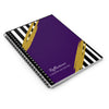 Reflection Journal - Purple Cover with Black &amp; White Stripes | Premium Paper for Self-Reflection - ToniKay Creations