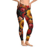 Sunflower &amp; Roses Stretchy Leggings - Vibrant AOP Floral Fitness Wear | Comfortable &amp; Stylish - ToniKay Creations