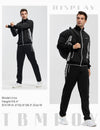 TBMPOY Men&#39;s Tracksuits Sweatsuits for Men Set Track Suits 2 Piece Casual Athletic Jogging Warm Up Full Zip Sweat Suits Black/Grey XL