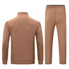 Men&#39;s Track Suit - Full Zip Sports Jacket &amp; Pants Set | Lightweight, Breathable, Dark Khaki Activewear