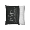 Square Pillowcase ASL | &quot;I&#39;m Super Blessed&quot;  Black