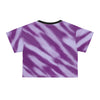 Chic Purple Crop Tee | Stylish All-Over Print (AOP) Top - ToniKay Creations