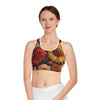 Sunflower &amp; Roses AOP Sports Bra - Stylish High-Performance Athletic Support | Trendy Workout Gear