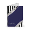 Reflection Journal - Blue Cover with Black &amp; White Stripes | Premium Paper for Self-Reflection - ToniKay Creations