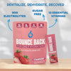 Bounce Back Daily Hydration - Electrolyte Powder Packets - No Sugar- 5 Calories, Organic, All in One Vitamin Stick Strawberry 16 Pack