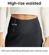 Willit Women&#39;s Fleece Lined Jogger Pants Zipper Pockets Water Resistant Winter Hiking Sweatpants Thermal Running High Waisted Black S