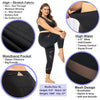 MEJING Plus Size Capri Leggings for Women with Pockets-Stretchy Tummy Control High Waist Workout Black Mesh Yoga Pants 2XL