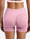 YEOREO Women Workout Gym Impact Shorts Elieen Hidden Scrunch Butt Lifting Mid Low Waist 3.6&quot;/4.5&quot;/6&quot; Seamless Shorts Pink L