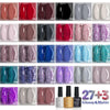 Lavender Violets 30 Pcs Gel Nail Polish Kit, 27 Colors Gel Polish Set with Glitter Glossy Matte Gel Base and Top Coat Set for Nail Art C975