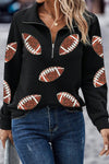 Sequin Football Long Sleeve Sweatshirt | Sparkle &amp; Style for Game Day