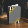 Luxurious Hardcover Journal - Black &amp; Gray with Gold Accents | Stylish &amp; Elegant Stationery - ToniKay Creations