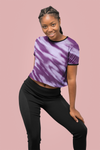 Chic Purple Crop Tee | Stylish All-Over Print (AOP) Top - ToniKay Creations